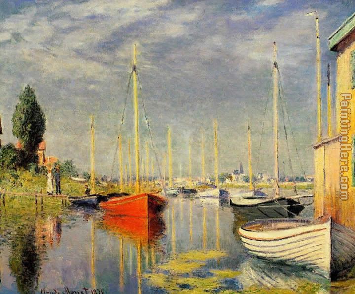 Yachts at Argenteuil painting - Claude Monet Yachts at Argenteuil art painting